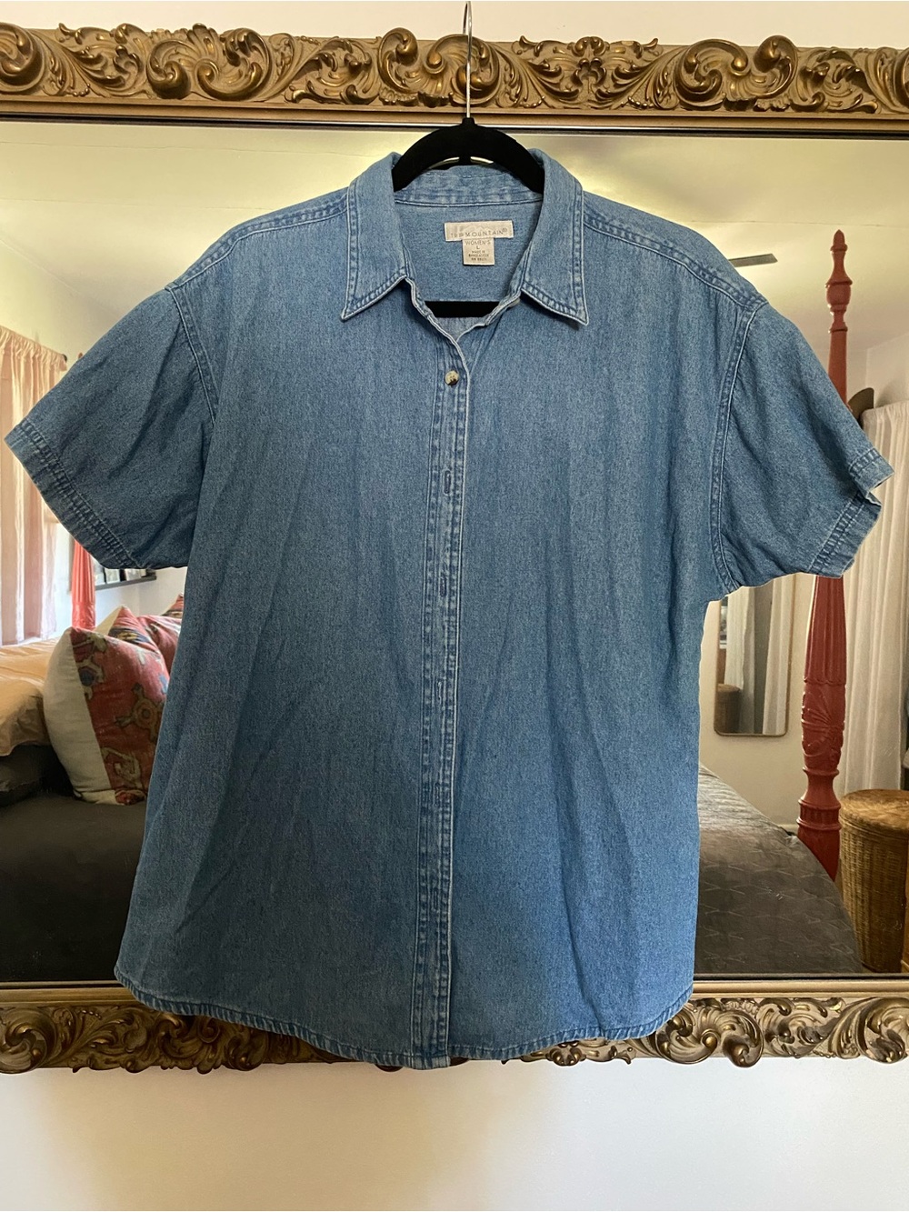 Shot Sleeve Denim Top